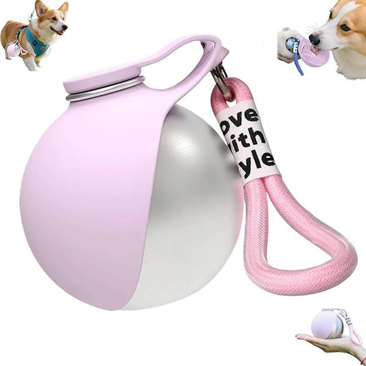 2-in-1 Portable Dog Water Bottle for Small Dogs,2026 New Foldable Pet Water Bottle,Waterbottle for Dogs on Walks,230ml Stainless Steel Pet Waterbottle,Leak-Proof & Compact Dog Travel for Hiking