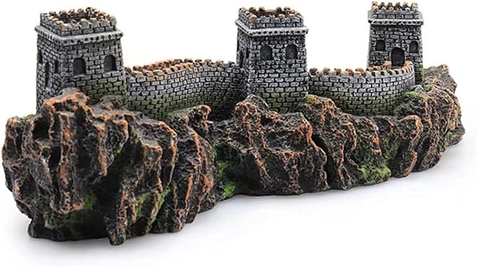 Exotic Home Accessories Shape Rockery Style Hut Statue Castle The Hideout Miniature Fake Plants Cave for Hide Bridge Chinese Aquatic Ornament Hill Great Decor Wall Mountain Fish