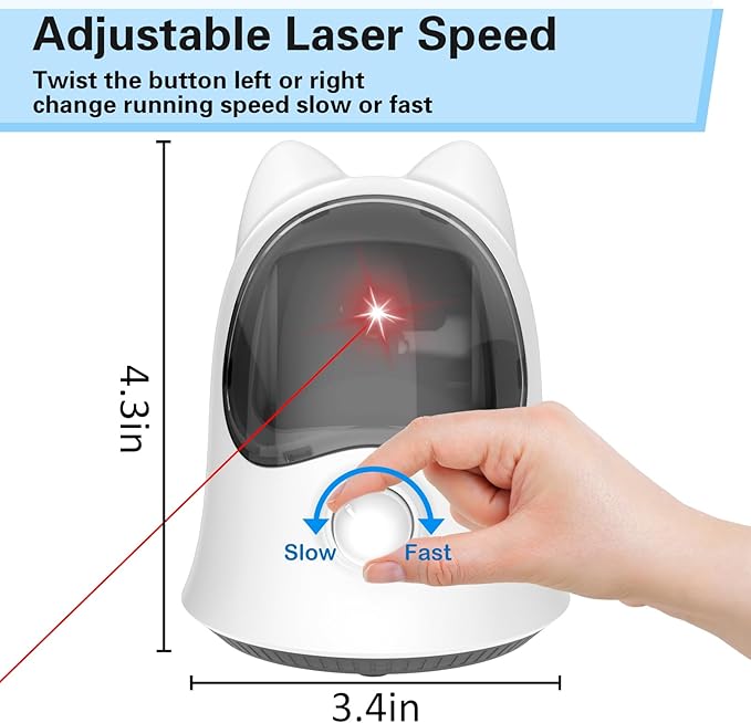 Muhhiba Cat Laser Toys for Indoor Cats, Random Trajectory Laser Cat Toy, Interactive Cat Toys for Bored Indoor Adult Cats/Kittens/Dogs