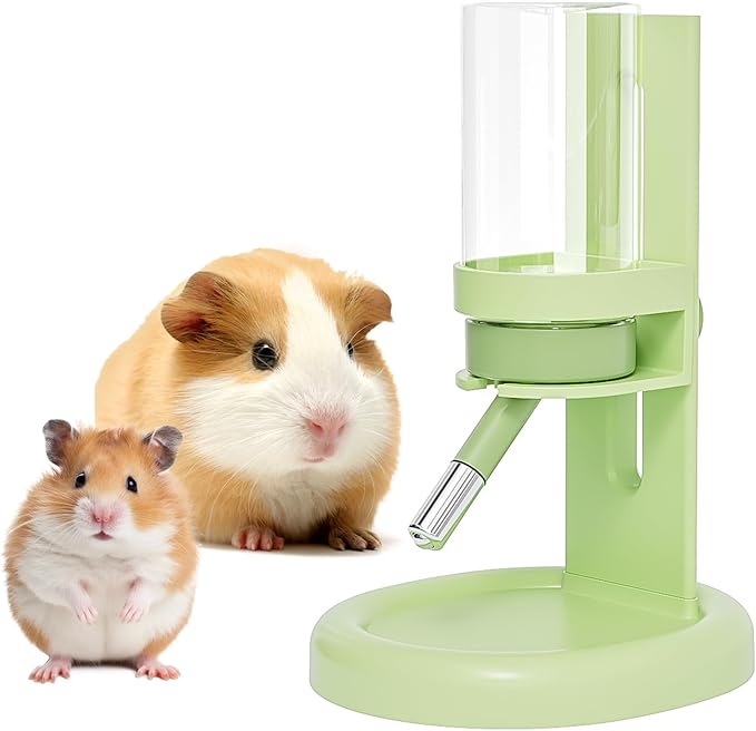 mini&moe Hamster Water Bottle No Drip – 4 oz Guinea Pig Water Bottle for Glass Tank with Adjustable Stand, Leak Proof Small Animal Water Dispenser for Cage for Gerbil Chinchilla Ferret Hedgehog