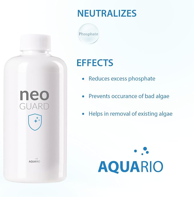 Aquario Neo Guard - Phosphate Remover & Algae Prevention Solution for Aquariums - Prevents Algae Growth, Removes Excess Phosphates, Maintains Clear Water - Water Conditioner for Aquarium Tank - 300ml