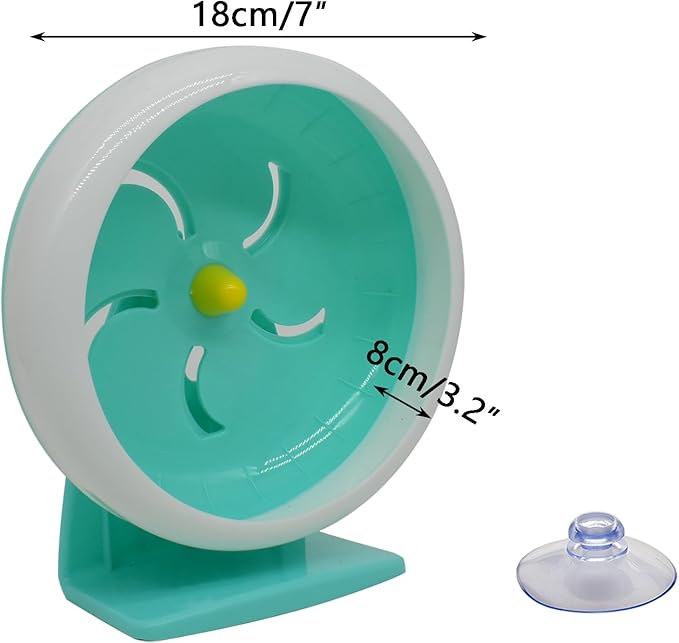 Hamster Wheel, 7 inch Silent Hamster Exercise Running Wheel with Stand,Pet Small Animals Exercise Running Toys,Adjustable Quiet Spinner for Guinea Pigs, Sugar Gliders, Gerbils