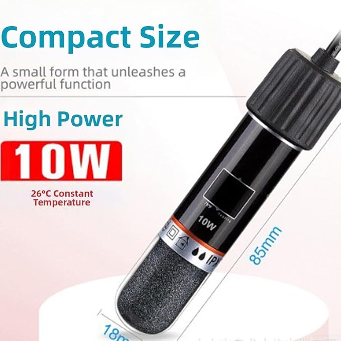 Heater with Heater Thermostat 26c Quartz Explosion-proof Low Usb Powered Aquarium Auto 5l Fish Tank 10w Warmer Betta 2. Voltage Turtle Bowl(USB with sheath)
