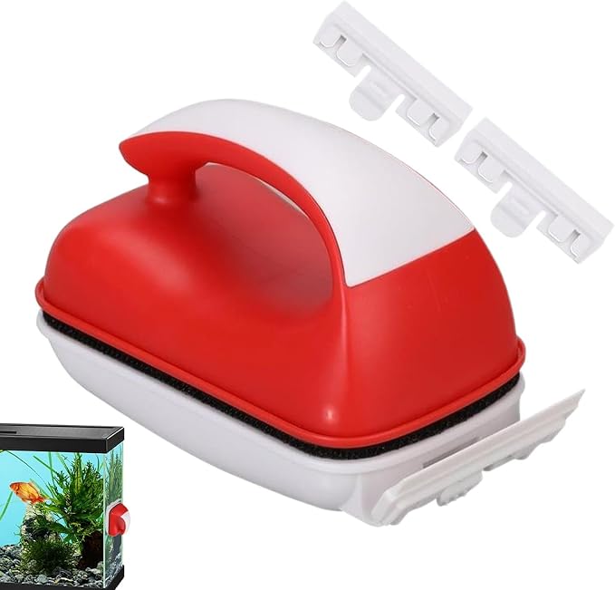 Fish Tank Cleaner Magnet Double-Sided Magnetic Effective Algae Removal | Aquarium Floating Cleaning Brush for Fish Tank