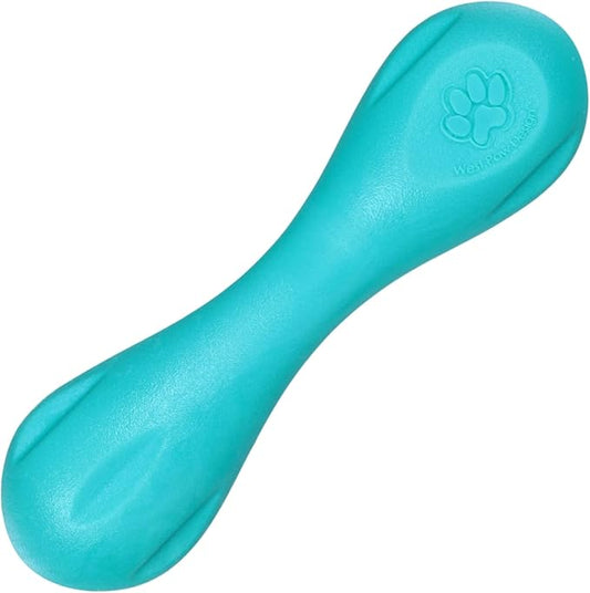 WEST PAW Zogoflex Hurley Dog Bone Chew Toy – Floatable Pet Toys for Aggressive Chewers, Catch, Fetch – Bright-Colored Bones for Dogs – Recyclable, Dishwasher-Safe, Non-Toxic, X-Small, Teal
