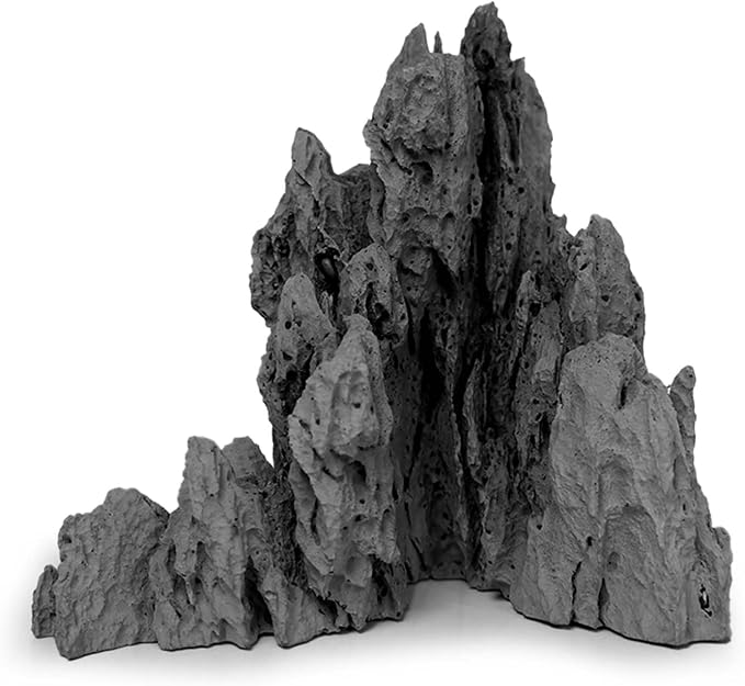 FZONE Resin Seiryu Stone Model Ph-Neutral Aquarium Rocks for aquascaping, Micro-Landscapes