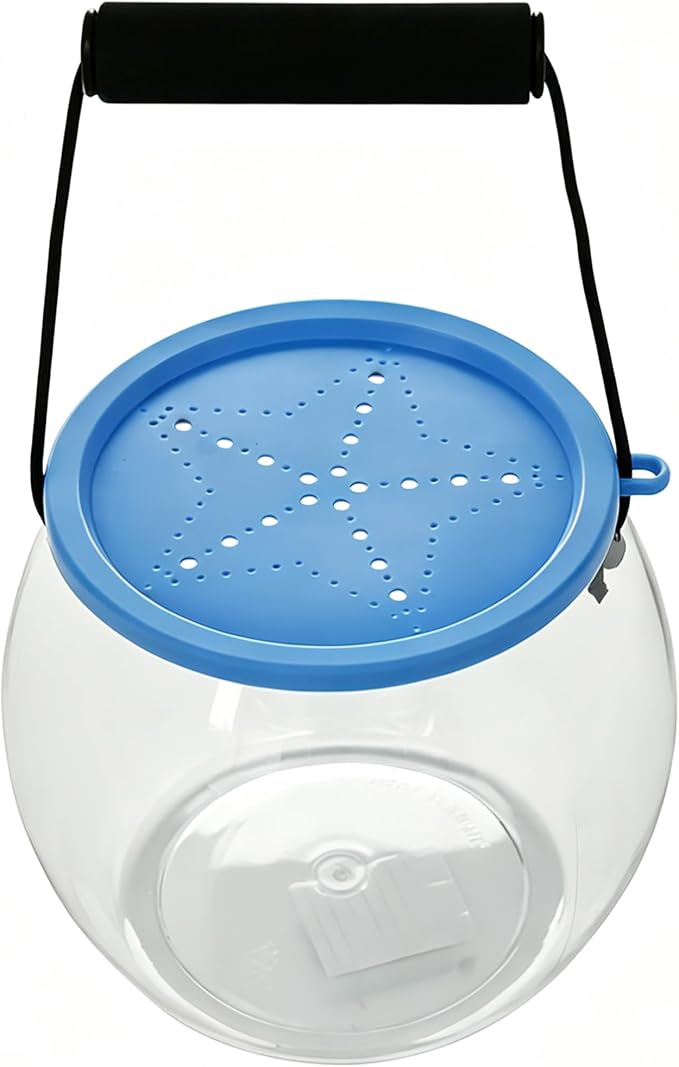 Easy Playhouse: Observation Aquarium - Beach Catch & Release Toy Terrarium, Clear Acrylic Orb, Handle & Lid, Fish & Nature Exploration Play, Kids 3+
