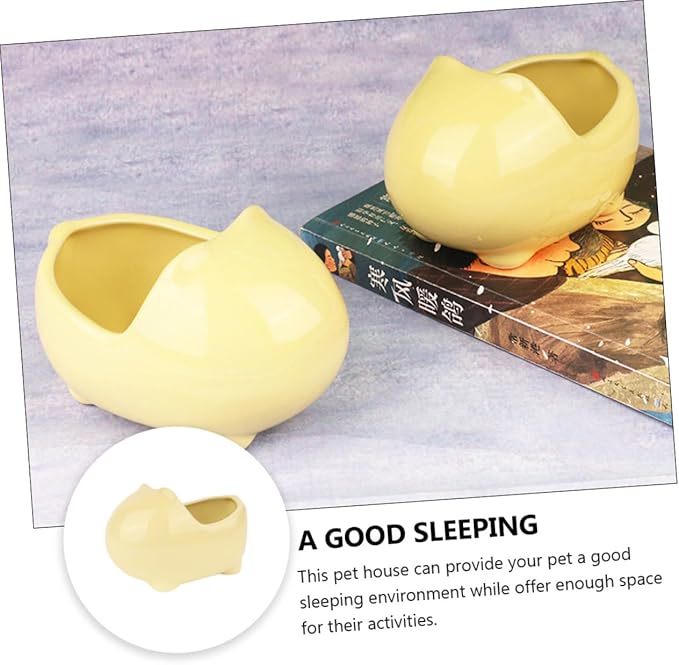 Ceramic Hamster Bath Tub Guinea Pig Bathtub Pet Dust Bath Chinchilla House Multi-Purpose Nest Bed
