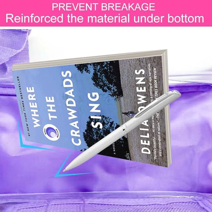 KLFVB 3PCS Clear Backpack for Girls and Boys, Kids See Through Backpacks Stadium Approved, Transparent Bookbag for Elementary
