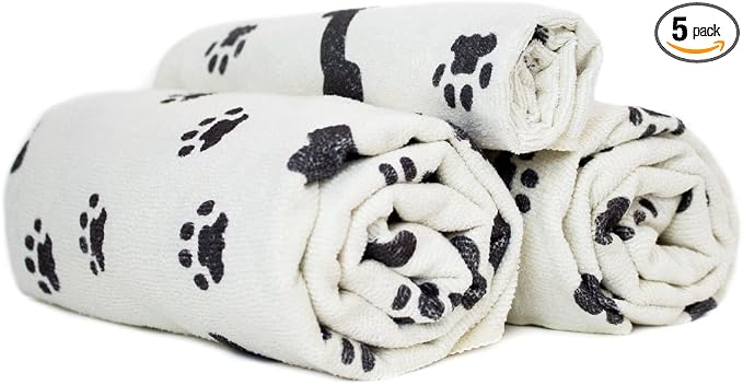 Zwipes 779 Microfiber 5-Pack Small Pet Cloths (Size: 16" x 16"), Soft Terry Drying Cleaning Towels