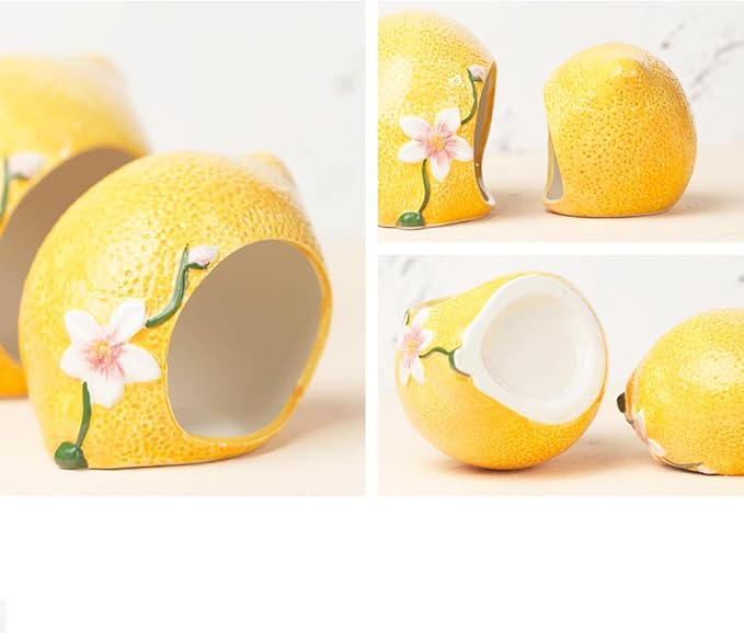 Ceramic Hamster House,Hamster Hideout Cute Hamster Cage Accessories Small Animal Hideout for Small Animal Chinchilla Hamster, Small