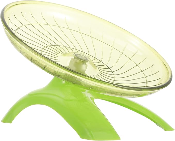 Ipetboom Quiet Running Wheel for Hamsters Chinchilla Gerbil Large Round Saucer Wheel Base for Small Pets Cage Toy
