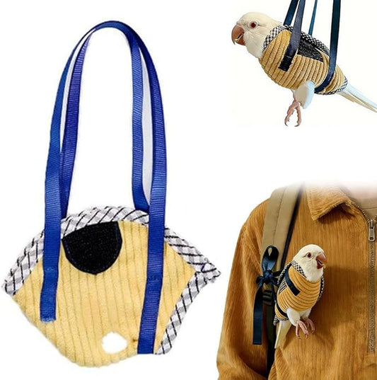 Bird Travel Carrier, Portable Bird Bag with Escape Resistant Outdoor Harness Vest for Small Medium Parrots, Cockatiel, Budgie, Ideal for Travel and Outdoor Adventures (XL) (11.5cm)