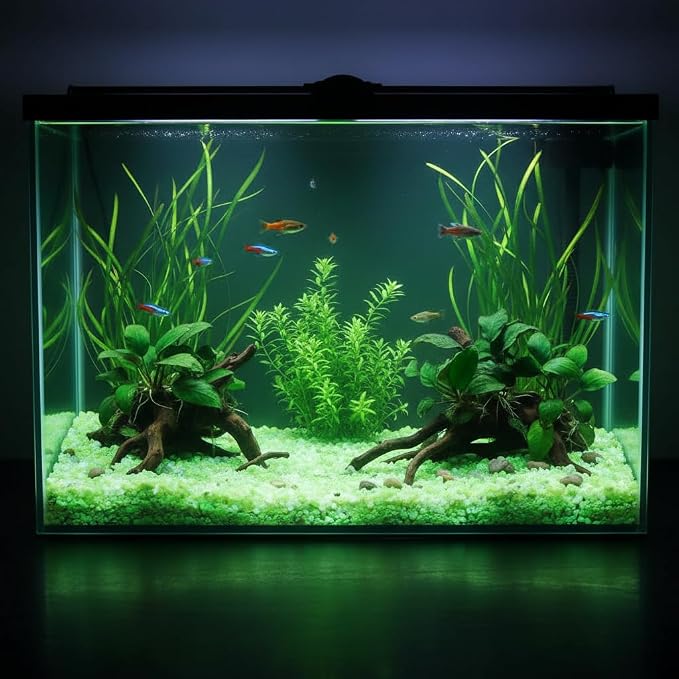Shiny Stone Glow in Dark Aquarium Gravel Sand, Yellow Green, 3-5mm | Neon, 305g/0.67lbs, For Fish Tank and Fairy Garden, Decorative Rocks, Home Decor