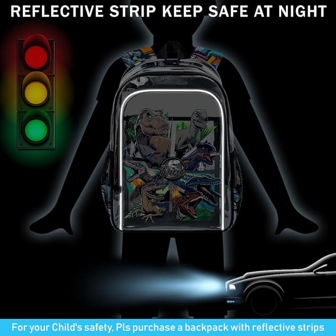 CCJPX 3Pcs Clear Backpack for Girls, School Transparent Bookbag, Heavy Duty See Through Backpacks for Teens Elementary