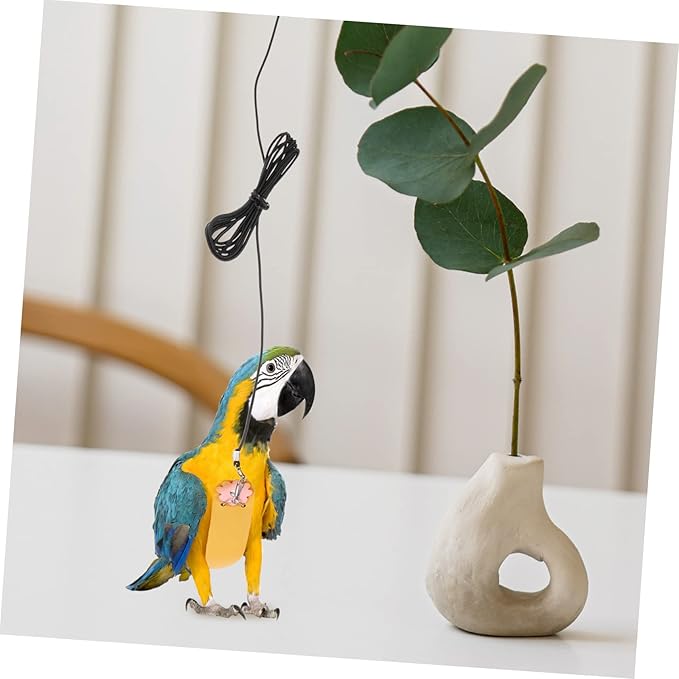 HANABASS Parrot Harness Lightweight Breathable Flying Suit with Adjustable Wear-Resistant Leash for Small Birds Cockatiels Conures