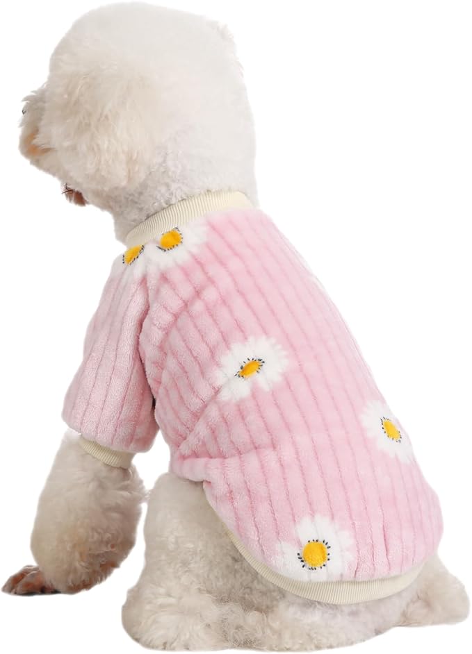 Dog Sweater, 3 Pack Dog Sweaters for Small Dogs, Dog Clothes for Small Dogs Girl Boy, Ultra Soft and Warm Puppy Sweater Dog Coat for Winter Christmas (XXS, Dy Pink+Dy Purple+Dy Yellow)