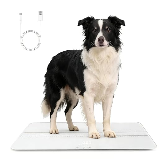Digital Pet Scale for Dogs and Cats, Large Dog Scale,Max 220lbs,Rechargeable Version, 3 Weighing Modes lbs,kg,st,Precision 10g, 27.16×12.99 Inches