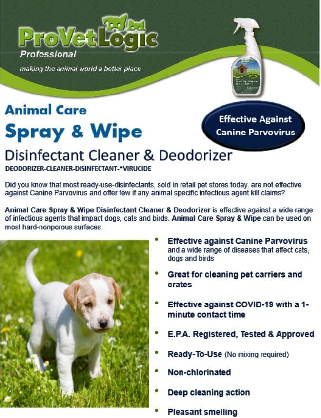 ProVetLogic Spray & Wipe Disinfectant Cleaner & Deodorizer- 32oz