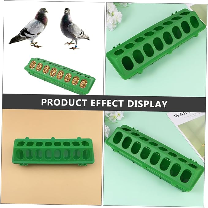 VICASKY 2pcs Energy Food Tank Bird Seed No Mess Feeder for Outdoor Birds and Pigeons