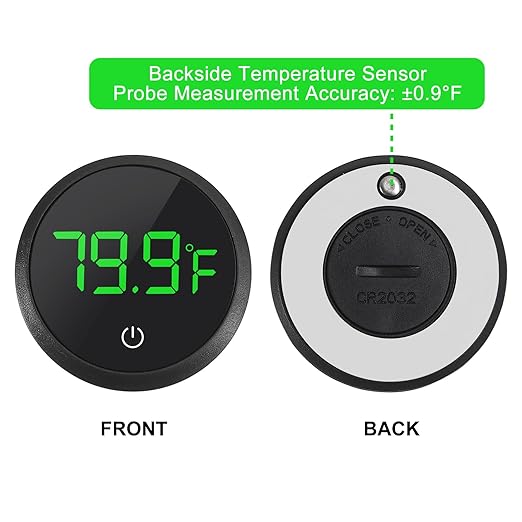 4PCS LED Aquarium Thermometer Fish Tank Thermometer Reptile Terrarium Water Temperature Test Digital Thermometer for Fish, Axolotl, Turtle and Aquatic