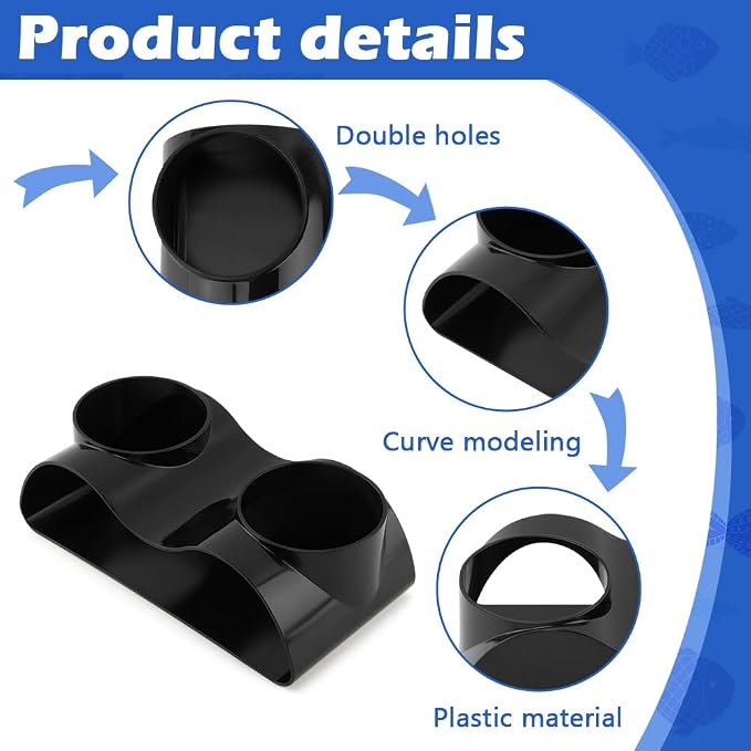 Aquarium Underground Tunnel Cave Fish & Shrimp Under Gravel Tunnel Aquarium Cave Hideout Shrimp and Fish Hiding Caves Shrimps Hideout(Size:Double Holes)