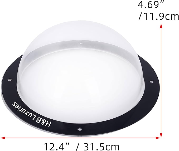 H&B Luxuries Durable Acrylic Dome Dog Window for Fence to View Outside for Satisfying Curious Pets FW058