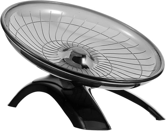 Silent Hamster Running Wheel for Small Pets Flat Sports for Hamsters Hedgehogs Gerbils Chinchillas Quiet Exercise Wheel Suitable for Squirrels and Mice Black