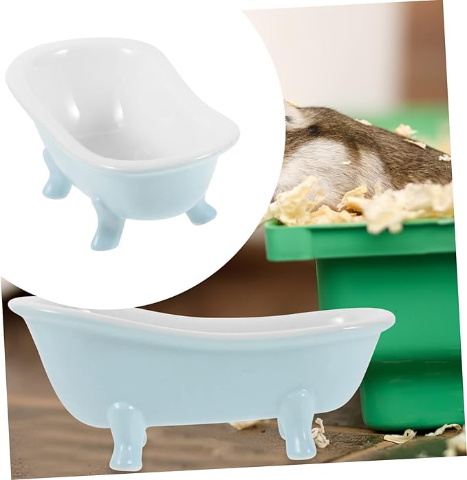 balacoo Hamster Bathtub Ceramic Bathing for Hamsters Guinea Pigs Chinchilla Dust Bath Tub