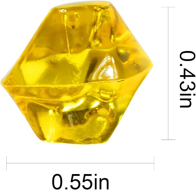 1.1Lb 800Pcs Fake Ice Cubes Clear Beads Plastic Diamonds Acrylic Rocks Vase Fillers for Centerpieces Wedding Candle Party Table Desktop Fountain Accessories Fish Tank Aquarium Decorations