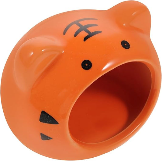 1pc Nest Chinchilla Ceramic House Hedgehog Hideaway Squirrel Cage Guinea Pig Sleeping Bed Small Animal Cave Chinchilla Mini Hut Small Pet Hideout Ceramics Pet House Hamster