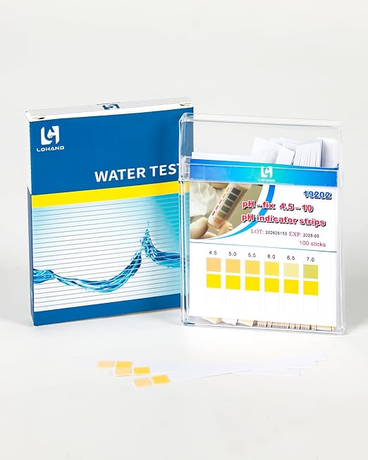 LOHAND pH Test Strips fot Urine & Saliva, 4.5-10pH Range, 100Strips | Fast & Accurate Read, Acid Alkaline Litmus Test Paper Level for Body pH Testing, Health Monitoring, Alkaline Food Liquid