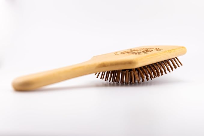 Doggy Style Large Bamboo Dog Brush, Deshedding & Detangling Grooming Brush for Medium & Large Dogs, Bamboo Pin Bristles, 9.5 Inch
