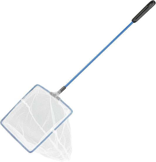 AQUANEAT Aquarium Fish Net, Small Fish Tank Cleaning Net, Food Wastes Skimmer for Small Ponds and Pools