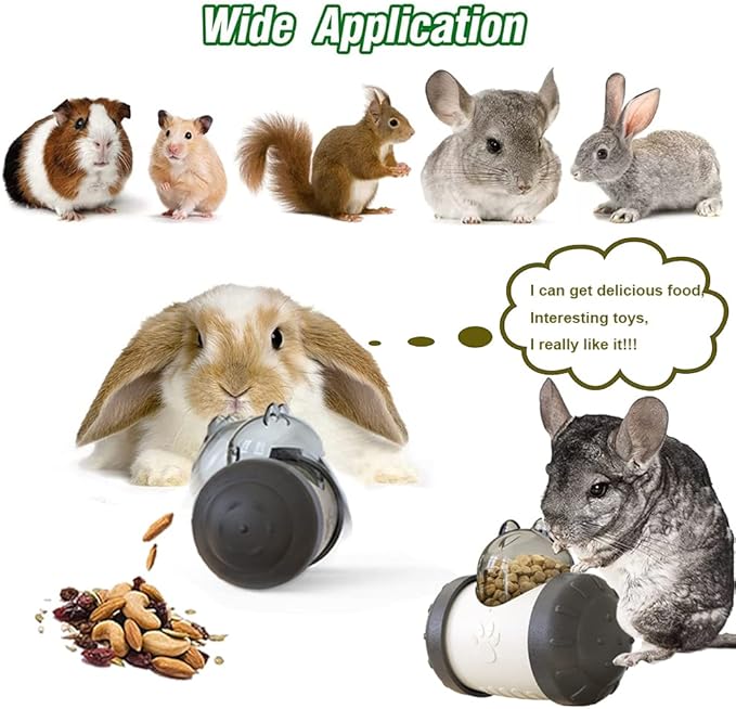 Interactive Treat Ball, Snack Toy Ball for Rabbits, Roll and Push, Exercise Your Pet's Body, Use with Diced Carrot, Dried Herbs, Treats Dispensing Toys