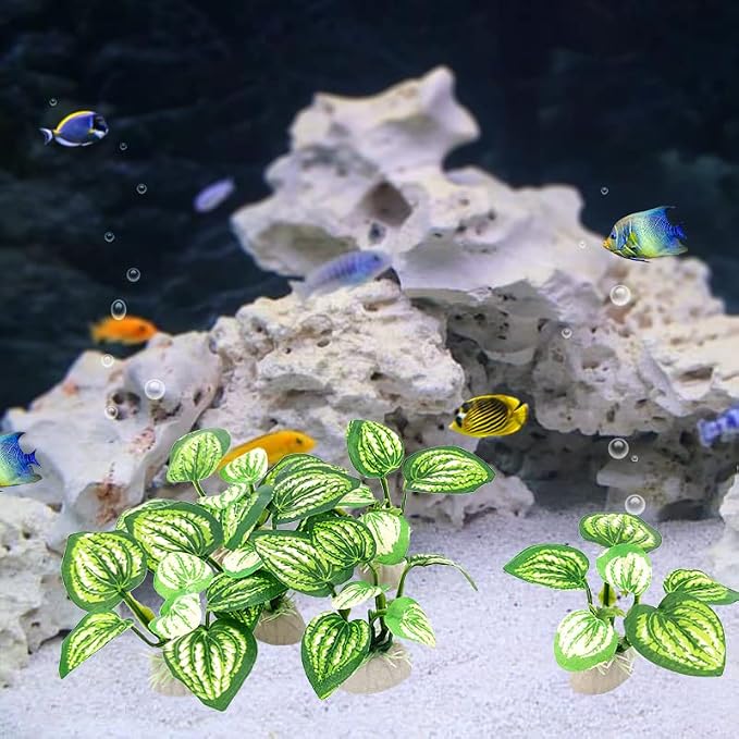 6PCS Aquarium Plants Fish Tank Decorations Betta Silk Plastic Plants for Aquarium Decor