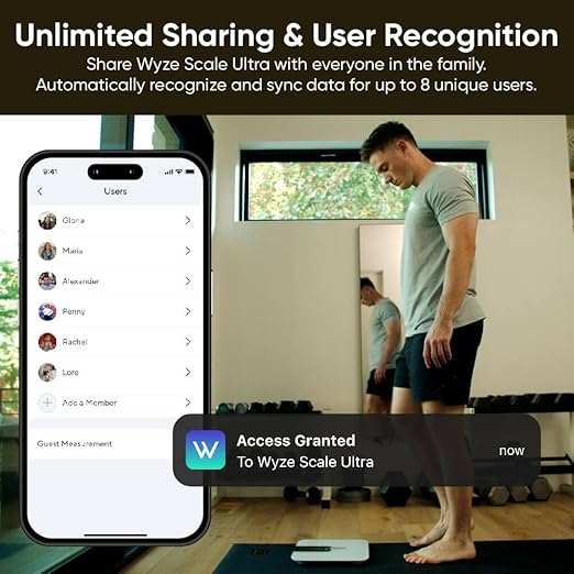 Wyze Scale Ultra, Smart Scale with 4.3" Color Display, Digital Scale for Body Weight BMI Muscle Mass, Heart Rate Monitor, Wi-Fi & Bluetooth Weight Scale with Baby/Pet/Luggage Mode, 400lbs
