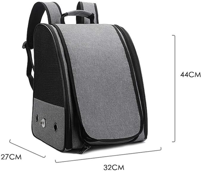 Bird Carriers Pet Parrot Backpack Bird Travel Carrier Outerdoor Breathable Hiking 1Pcs Gray