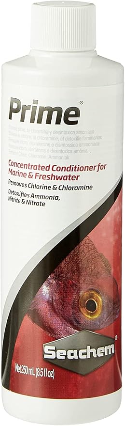 Seachem Prime Fresh and Saltwater Conditioner - Chemical Remover and Detoxifier 250 ml & Stability - for Freshwater and Marine Aquariums 250ml