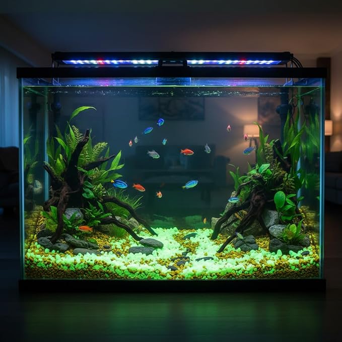 Shiny Stone Glow in Dark Aquarium Gravel Sand, Yellow Green, 8-15mm | Neon, 305g/0.67lbs, For Fish Tank and Fairy Garden, Decorative Rocks, Home Decor
