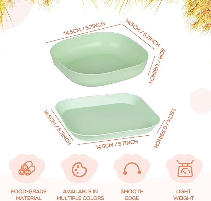 8 Pieces Cat Food Bowl Set, 6 inch Wide Shallow Cat Bowl for Relief Whisker Fatigue,Small Flat Cats Dish, Shallow Pet Feeding Dish or Plate for Kittens and Small Dogs