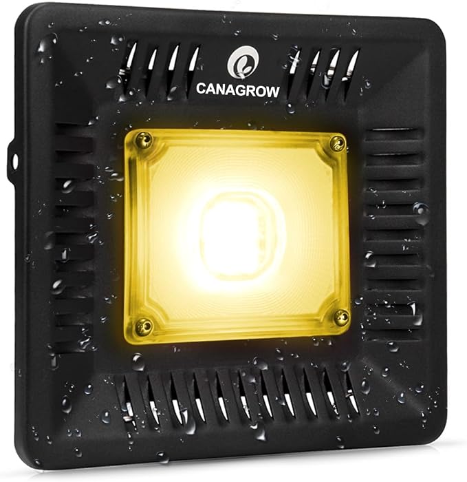 CANAGROW Waterproof Plant Light, Outdoor Grow Light, Sunlike Full Spectrum LED Grow Lamp, Refugium Light for Saltwater Aquarium, Without Noise, Heating Lamps for Plants Seeding Veg Blooming Fruiting