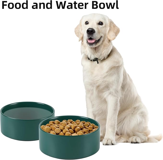 Havniva 8.3” Dog Bowl Ceramic Dog Food and Water Bowl, Durable Dog Water Bowl with Non-Slip Rubber Base Large Capacity Feeding Dishes for Large Dogs