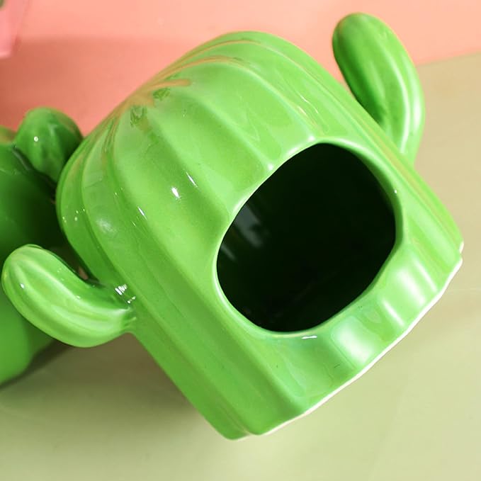 GKYZBB Hamster Hideout Ceramic,Hamster House and Habitats Cool Bed Ideal for All Season Dwarf Gerbil Mice Golden Bear (Green)