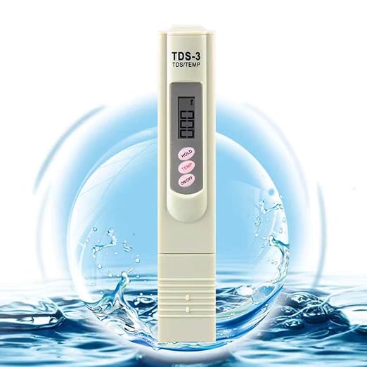 TDS Meter Digital Water Quality Tester - PPM Meter with Temperature Test, 0-9990 ppm Range, Accurate TDS Tester for Drinking Water, RO System, Aquarium, Pool, Hydroponics