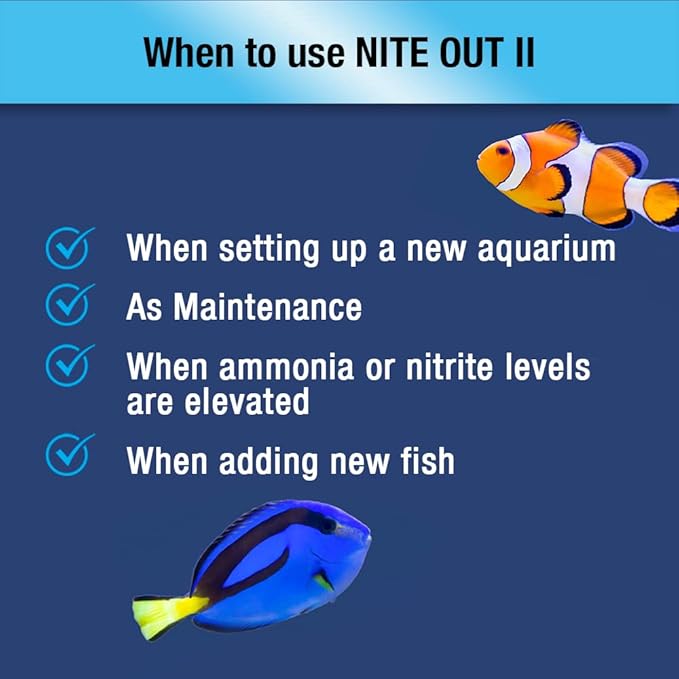 MICROBE-LIFT Nite-Out II Aquarium Bacteria for Start-up, Instantly Cycle Aquariums, Add Fish on Day 1, Rapid Ammonia and Nitrite Reducer for Freshwater & Saltwater Fish Tank, 1 Gallon (NITEHG1)