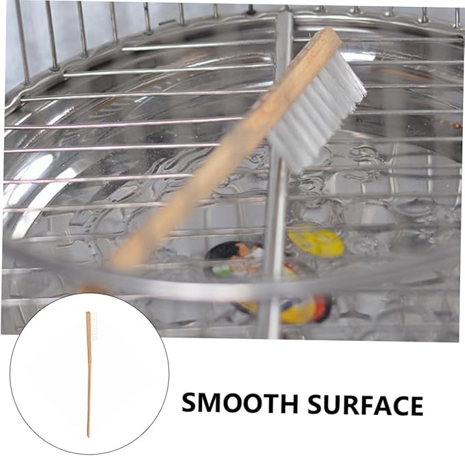 1pc Bird Cage Cleaning Brush Handle and Bristle Tool for Effortless Bird Dropping Cleanup for All Cage Types Easy Storage and Reach