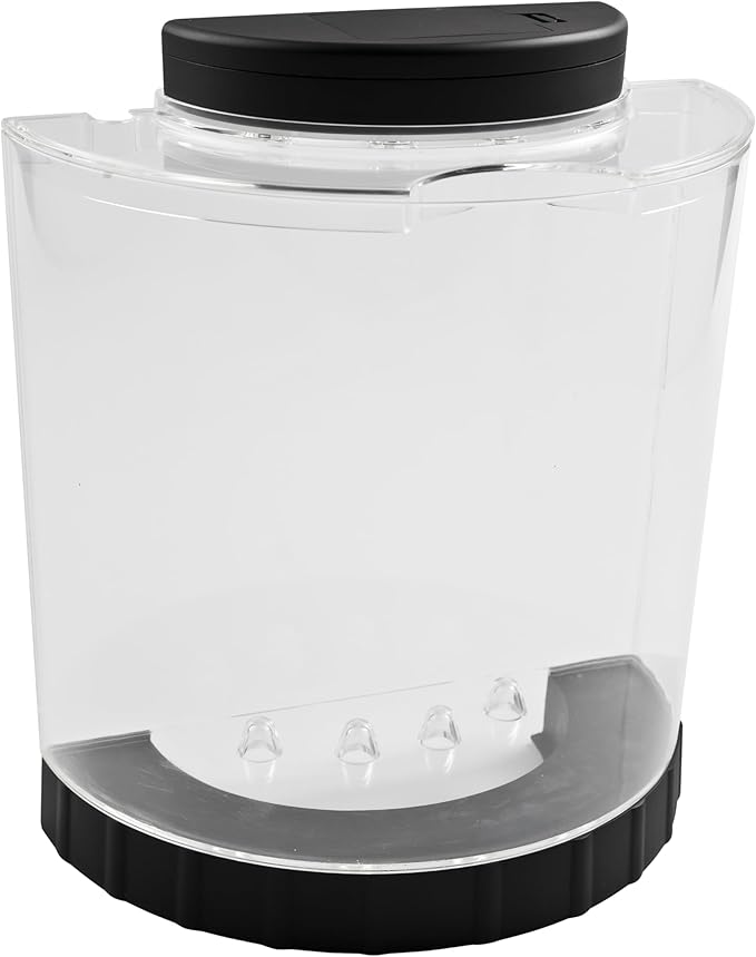 Tetra LED Half Moon Aquarium Kit, 1.1 Gallons, Small, Clear Plastic Fish Tank With Curved Front, Easy Feeding And Movable, Energy-Efficient LEDs Ideal For Bettas Great As Desk Aquarium