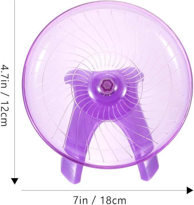 Ipetboom Hamster Wheel Chinchilla Running Saucer Silent Gerbils Wheel Purple Flying Saucer