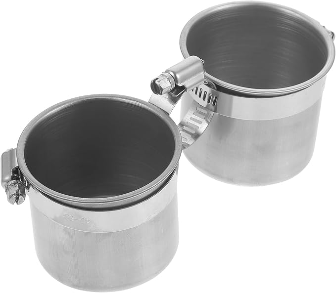 Bird Water Feeder Dishes Bird Bowl for Cage Coop Cups Parrot Food Hanging Pet Animal Stainless Steel Birdcage Bowls Feeding Perches Play Stand with Clamp 15x6. 5cm